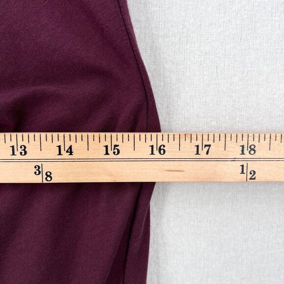 JAMES PERSE Cowl Neck Midi Dress Womens Medium Purple Plum Sleeveless Ruched - Picture 13 of 14